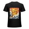 Vintage Kawaii Cute Cat Art Japanese Sunset T-Shirt