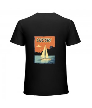 Door County WI T-Shirt Vintage Sailboat 70s Throwback Sunset