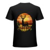 Deer Watcher Vintage Sunset Deer Watching Gift T-Shirt