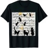 Ulloord Cute Cat Kitty Playing Music Note Clef Musician Art T-Shirt