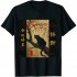 Ulloord Vintage Japan Art - Japanese Theme Retro Print Black Cat T-Shirt