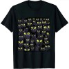 Ulloord mens Spooky Black Cats Cat Art Halloween T-Shirt