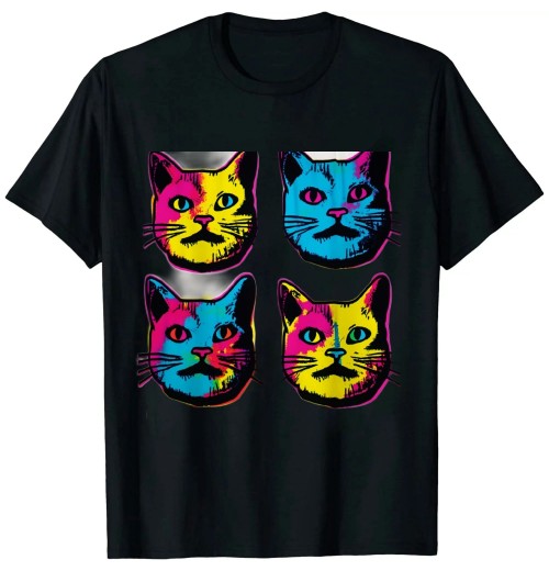 Ulloord The Four Kittenses Internet Pop Art  Cute T Shirt