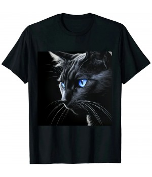 Ulloord Cat Blue Eyes - Pet Animal Art Cat T-Shirt