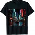 Ulloord Aesthetic Japanese City Vaporwave Art Cyberpunk Retro Street wear Long Sleeve Men's