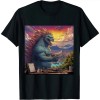 Ulloord Kaiju Painting Landscape Japanese Monster Movie Artist Fan T-Shirt