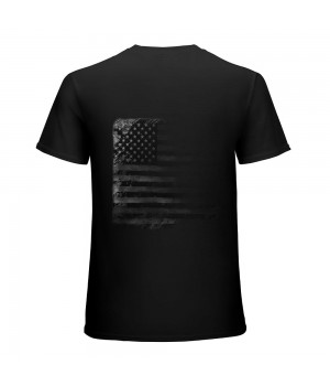 Ulloord Distressed Black USA Flag - United States Men's T-Shirt