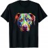 Ulloord American Pitbull Terrier Pop Art Portrait for Dog Owners T-Shirt