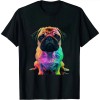 Ulloord Pug Pop Art Colorful Portrait for Dog Lovers T-Shirt