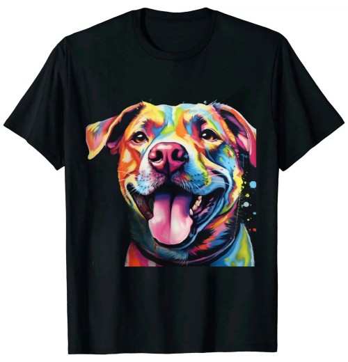 Ulloord  Artistic Splash Art Animal Colorful Dog Breed Gift T-Shirt