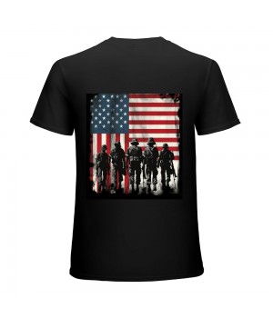 Ulloord Patriotic American Flag Thank You For Men Women Kid Girl Boy T-Shirt