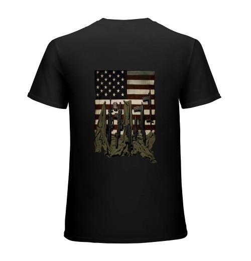 Ulloord Flag American Flag Sleeve Mens Short Sleeve T-Shirt Graphic Tee