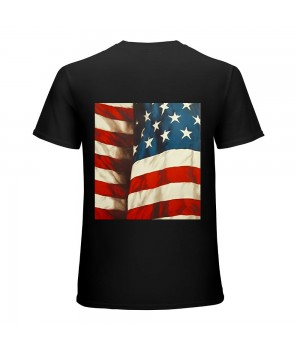 Ulloord Mens American Flag T-Shirt Patriotic Vintage Shirts 4th of July Short Sleeve Hipster Tee Shirt