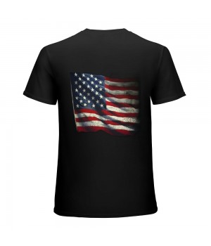 Ulloord USA Flag 4th July American Red White Blue Star Stripes 4 Day T-Shirt