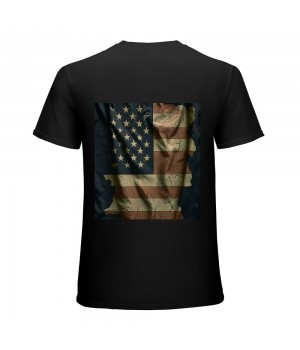 Ulloord Camo American Flag Usa Military Tactical Camouflage Desert T-Shirt