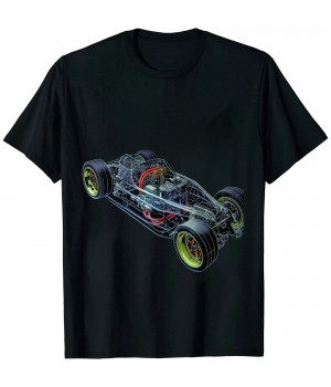 Ulloord Formula Racing Car Schematic Engineer Team Fan T-Shirt