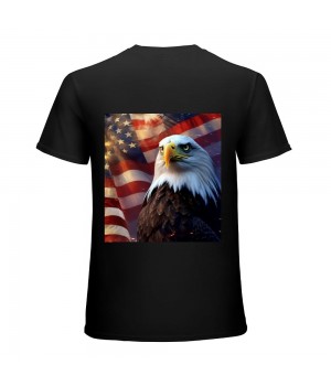 Ulloord USA Flag Tshirt Funny American Eagle Graphic Fashion T-Shirts for Mens Womens