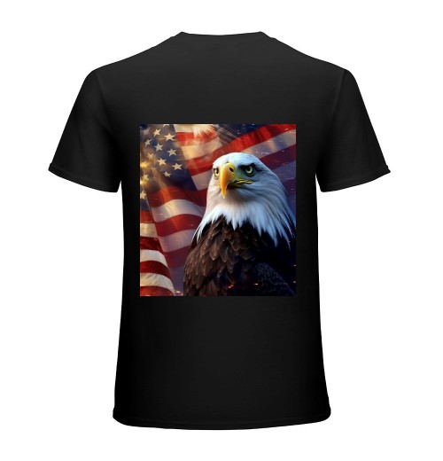 Ulloord USA Flag Tshirt Funny American Eagle Graphic Fashion T-Shirts for Mens Womens