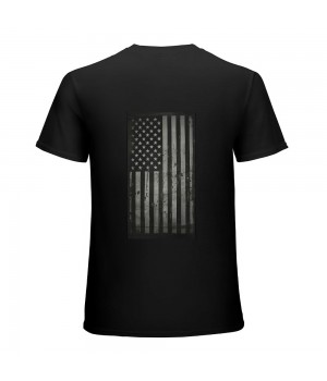 Ulloord Distressed Black USA Flag - United States Unisex Long Sleeve Shirt