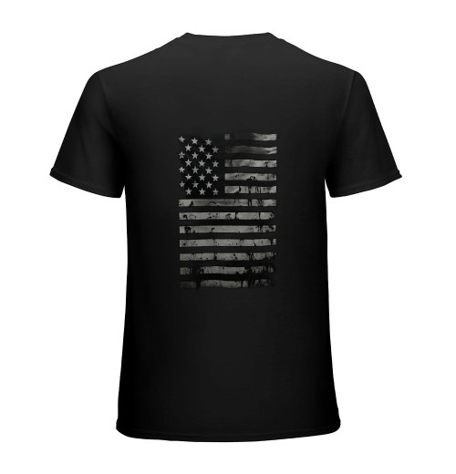 Ulloord Silver American Flag - USA Patriotic Freedom Men's T-Shirt