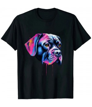 Ulloord Colorful Boxer Dog Art Watercolor T-Shirt