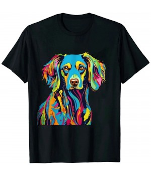 Ulloord Cool Chinese Crested Colorful Art Dog Pop Art Style T-Shirt