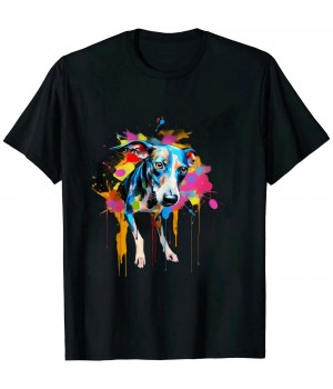 Ulloord Splashes Of Paint, Abstract Colorful Dog T-Shirt