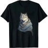 Ulloord Vintage Japanese Art Samurai Siberian Husky Dog T-Shirt