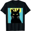 Ulloord Meh Cat Shirt Meow Kitty Cat Lover Japanese Cat Kawaii Anime T-Shirt