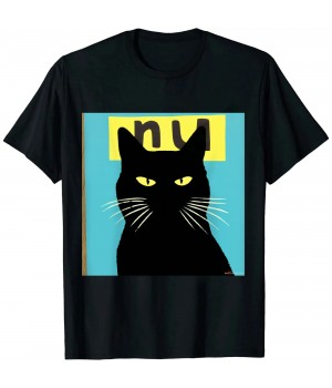 Ulloord Meh Cat Shirt Meow Kitty Cat Lover Japanese Cat Kawaii Anime T-Shirt