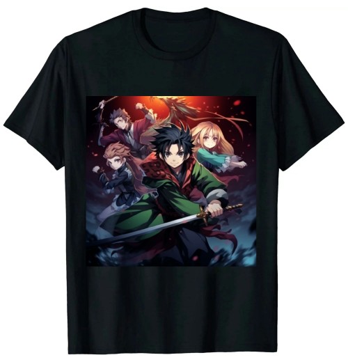 Ulloord Anime Shirt 3D Print Graphic T Shirts Casual Short Sleeve Fashion Tees Shirt for Men Women