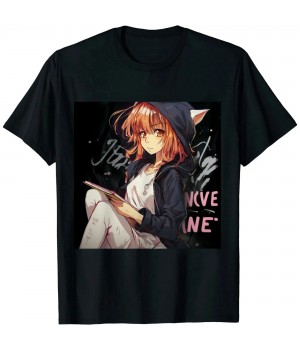 Ulloord Just A Girl Who Loves Anime and Sketching Otaku Anime Merch T-Shirt