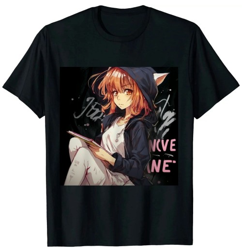 Ulloord Just A Girl Who Loves Anime and Sketching Otaku Anime Merch T-Shirt