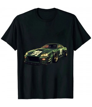 Ulloord Vintage Urban Green Legendary Skyline R34 JDM T-Shirt