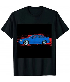 Ulloord JDM Car EK SI Electron Blue Coupe T-Shirt