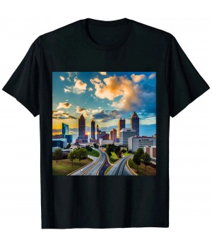 Ulloord Atlanta Georgia City Skyline Souvenir Puzzle Piece Gift T-Shirt