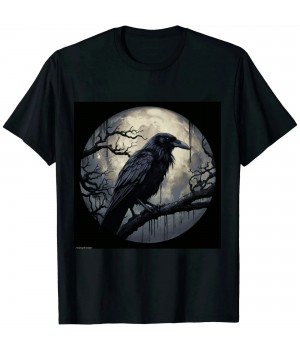 Ulloord Artwork Full Moon Raven T-Shirt