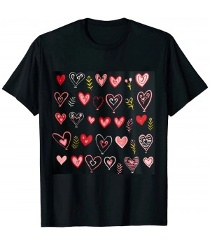 Ulloord Pattern Valentines Day Cute Pajama T-Shirt