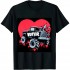 Ulloord Kids Heart Monster Truck Crusher Valentines Day Cute Boys Kids T-Shirt