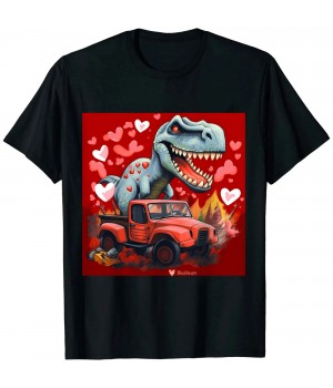 Ulloord Kids I Steal Hearts Dinosaur Valentines Day For Baby Boys Toddler T-Shirt