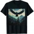 Ulloord Beautiful Flying Eagle Night Sky Forest Bird Silhouette T-Shirt