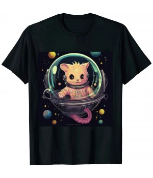 Ulloord Space Axolotl Shirt Kawaii Pastel Goth Anime Aesthetic Goth T-Shirt