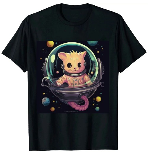 Ulloord Space Axolotl Shirt Kawaii Pastel Goth Anime Aesthetic Goth T-Shirt