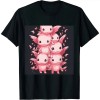 Ulloord Axolotl Pile Cute Animals Kawaii Anime Funny Axolotl T-Shirt