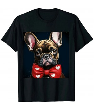 Ulloord Womens Frenchie Dog Mom French Bulldog Mom Love Mother's Day T-Shirt