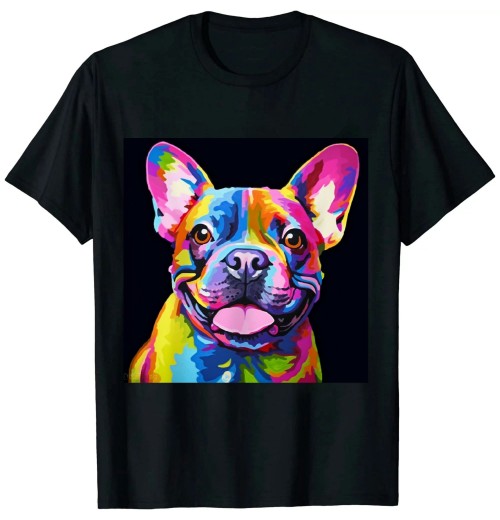 Ulloord French Bulldog Pop Art Portrait Bouledogue T-Shirt