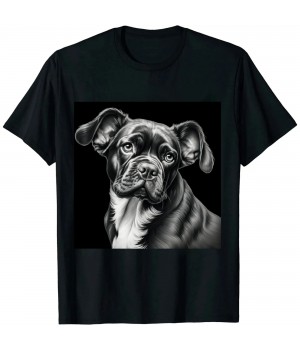 Ulloord Funny French Bulldog Frenchie Black and White T-Shirt