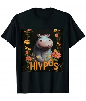 Ulloord Africa Animal Hippo Girls Women Gift Hippo T-Shirt