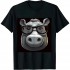 Ulloord Funny Hippopotamus With Glasses Hippos Hippo Lover T-Shirt