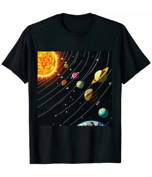 Ulloord Cute Colorful Planet Solar System Gift For Kids T-Shirt